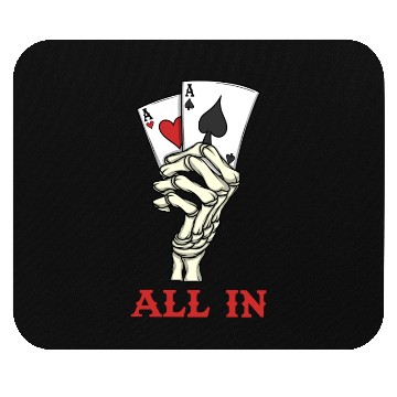 Discover Poker Player Poker Cards Ace Skeleton Hand Poker Mouse Pads
