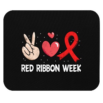 Discover Red Peace Ribbon Week Awareness October Mouse Pads