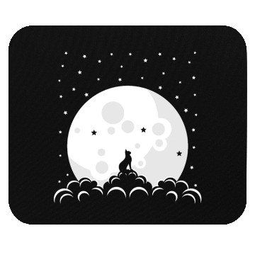 Discover Cute Cat Lover Kitten Moon Mouse Pads