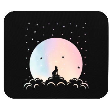 Discover Cat Lover Kitten Moon Pastel Mouse Pads