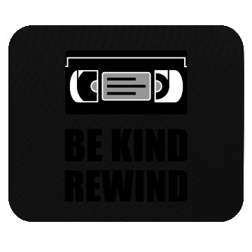 Discover VHS Cassette Tape Be Kind Rewind Black Mouse Pads