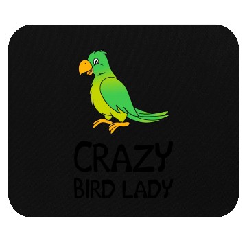 Discover Crazy Bird Lady Mouse Pads