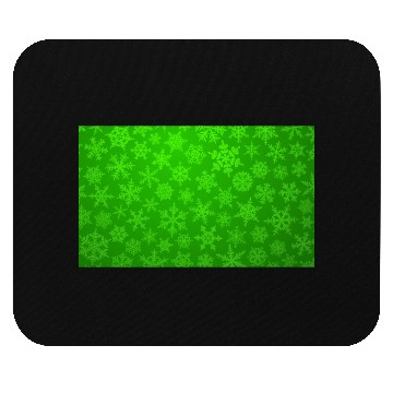 Discover Green Snowflakes Christmas Pattern Mouse Pads