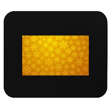 Discover Yellow Snowflakes Christmas Pattern Mouse Pads