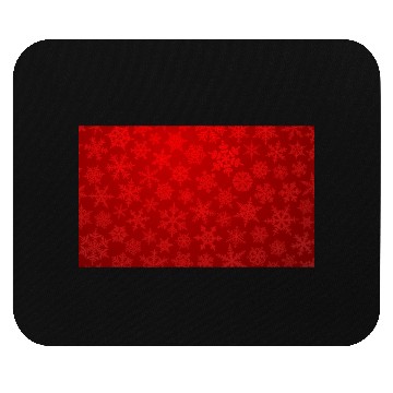 Discover Red Snowflakes Christmas Pattern Mouse Pads