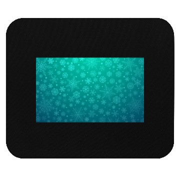 Discover Turquoise Snowflakes Aesthetic Pattern Mouse Pads