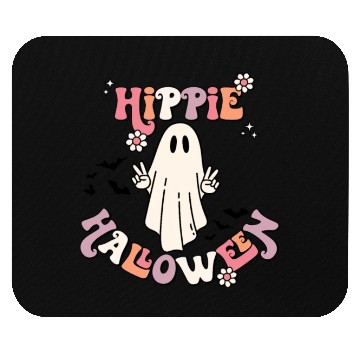 Discover Retro Hippie Halloween Cute Ghost Mouse Pads