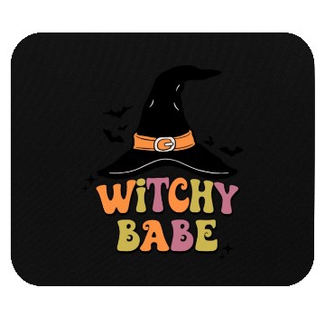 Discover Withcy Babe Retro Halloween Witch Hat Mouse Pads