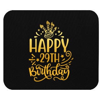 Discover Happy 29th Birthday Presents 29 Year Old Gift Gold Mouse Pads