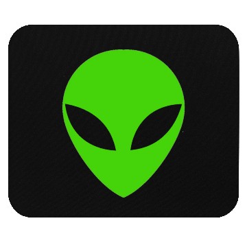 Discover Green Alien Head Mouse Pads
