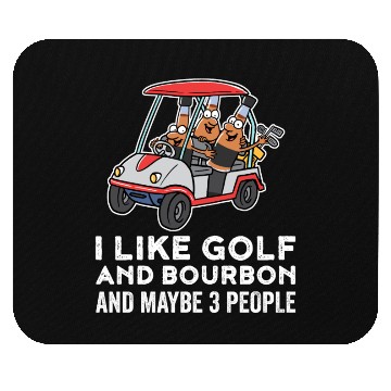 Discover I Like Golf And Bourbon Funny Golf Gift Mouse Pads