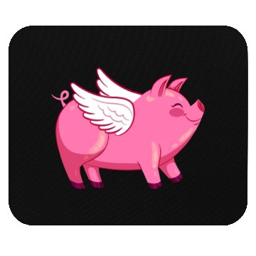 Discover Pig with Wings Kawaii Mouse Pads