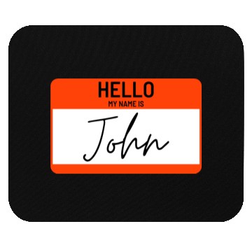 Discover hello my name is john name card Mouse Pads