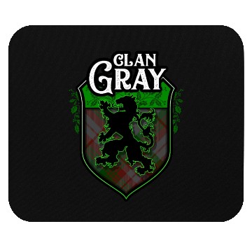 Discover Clan Gray Scottish Tartan Rampant Lion Celtic Mouse Pads