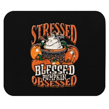 Discover Stressed Blessed Pumpkin Obsessed - pumpkin Mouse Pads