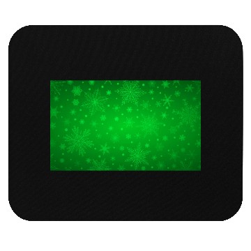 Discover Beautiful Green Snowflakes Pattern Mouse Pads