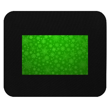 Discover Green Snowflakes Aesthetic Pattern Mouse Pads