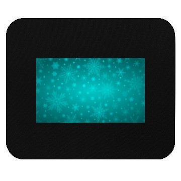 Discover Beautiful Teal Snowflakes Pattern Mouse Pads