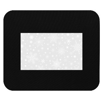 Discover Snowflakes Pattern Grey White Mouse Pads