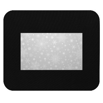 Discover Christmas Snowflakes Grey Pattern Mouse Pads