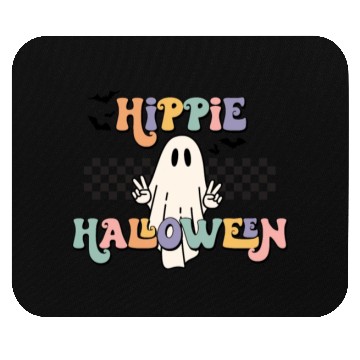 Discover Retro Hippie Halloween Cute Ghost Mouse Pads