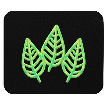 Discover three leaves leaf icon nature green Mouse Pads