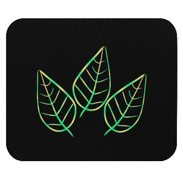 Discover leaf icon nature green three leaves Mouse Pads