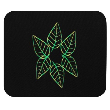 Discover leaf icon nature green pattern leaves circle Mouse Pads