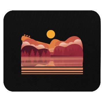Discover Guitar Player Retro Reflection Acoustic Electric Mouse Pads