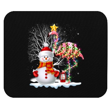 Discover Funny Christmas Tree Flamingo Hat Santa Best Xmas Mouse Pads