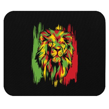 Discover Jamaican Lion Rasta African Reggae Mouse Pads