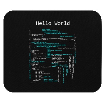 Discover Hello World Coding Computer Programming Languages Mouse Pads
