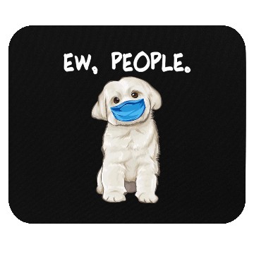 Discover Maltese Ew People Dog Wearing Face Mask Mouse Pads