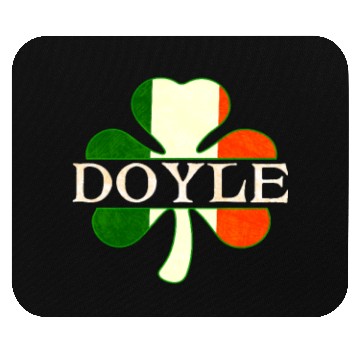 Discover Doyle Irish Surname Ireland Flag Shamrock Mouse Pads