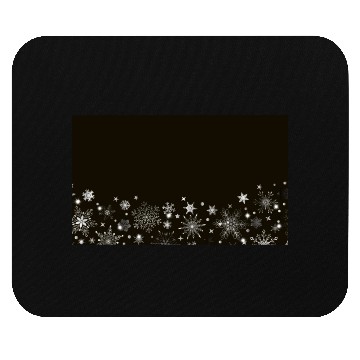Discover Elegant Black Silver Snowflakes Mouse Pads