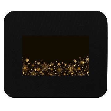 Discover Elegant Black Gold Snowflakes Mouse Pads