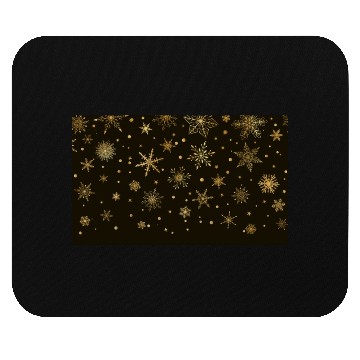 Discover Elegant Black Gold Snowflakes Mouse Pads