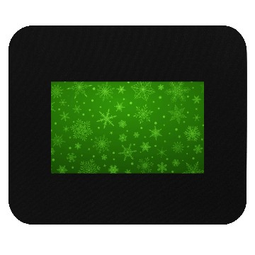 Discover Abstract Green Snowflakes Pattern Mouse Pads