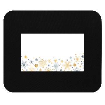 Discover Elegant Snowflakes White Gold Silver Mouse Pads
