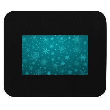 Discover Teal Snowflakes Christmas Pattern Mouse Pads