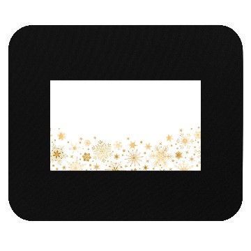 Discover Elegant White Gold Snowflakes Mouse Pads