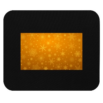 Discover Orange Snowflakes Christmas Pattern Mouse Pads