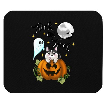 Discover Pumpkin Dog - trick or treat Mouse Pads