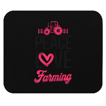 Discover Farming Farmer Girl Tractor Mouse Pads