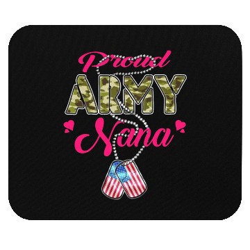 Discover Proud Army Nana US Flag Camo Dog Tags Military Gra Mouse Pads