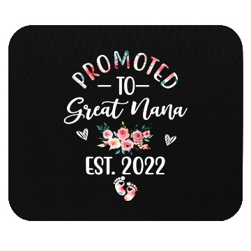 Discover Promoted To Great Nana EST 2022 Funny Floral T Shi Mouse Pads