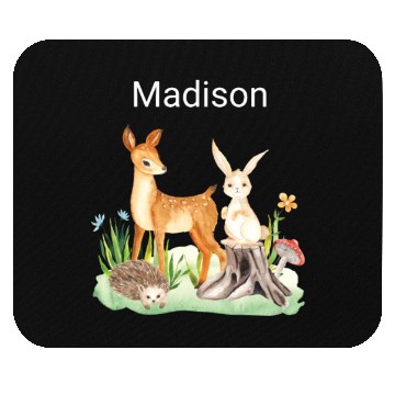 Discover Animal deer rabbit hedgehog Medison Mouse Pads