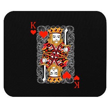 Discover King of Hearts Blackjack Cards Poker 21 K Couple M Mouse Pads