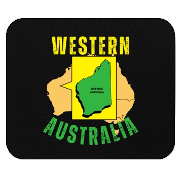 Discover Western Australia Yellow and Green Mouse Pads