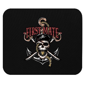 Discover First Mate - skeleton Mouse Pads